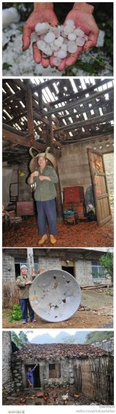 廣西河池來賓等地遭遇大個冰雹襲擊(圖)